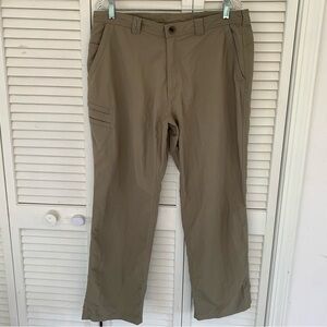 Exofficio Pants Khaki Mens Large 36-38 Large Inseam 30" Hiking Lightweight Nylon